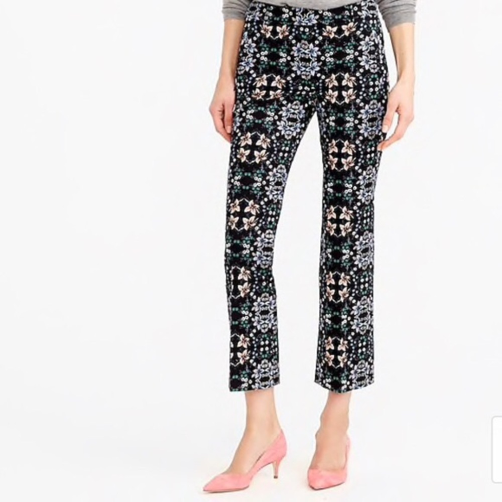 {J.Crew} Teddie Sailor Pant in Mirror Floral Print